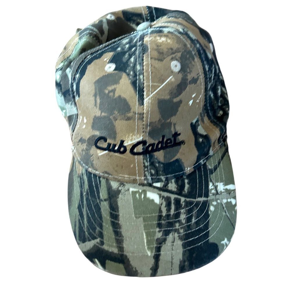 Cub Cadet Camo Adjustable Strap Hat Cap Embroidered Letters Green 100% Cotton
